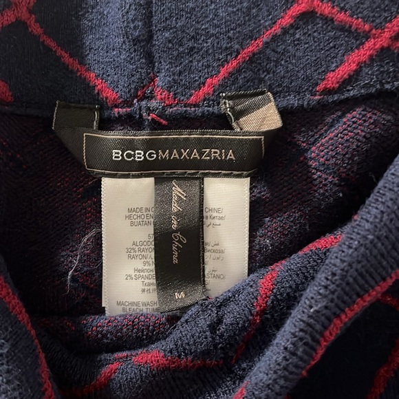 BCBGMAXAZRIA pants. Navy and burgundy. Medium - Picture 4 of 4
